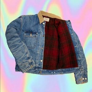 RALPH LAUREN POLO JEAN JACKET. FLEECE INSIDE